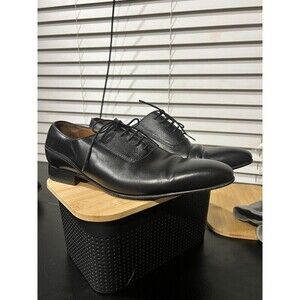 Finsbury Minister Mens Black Cap Toe Dress Shoes Size 7.5